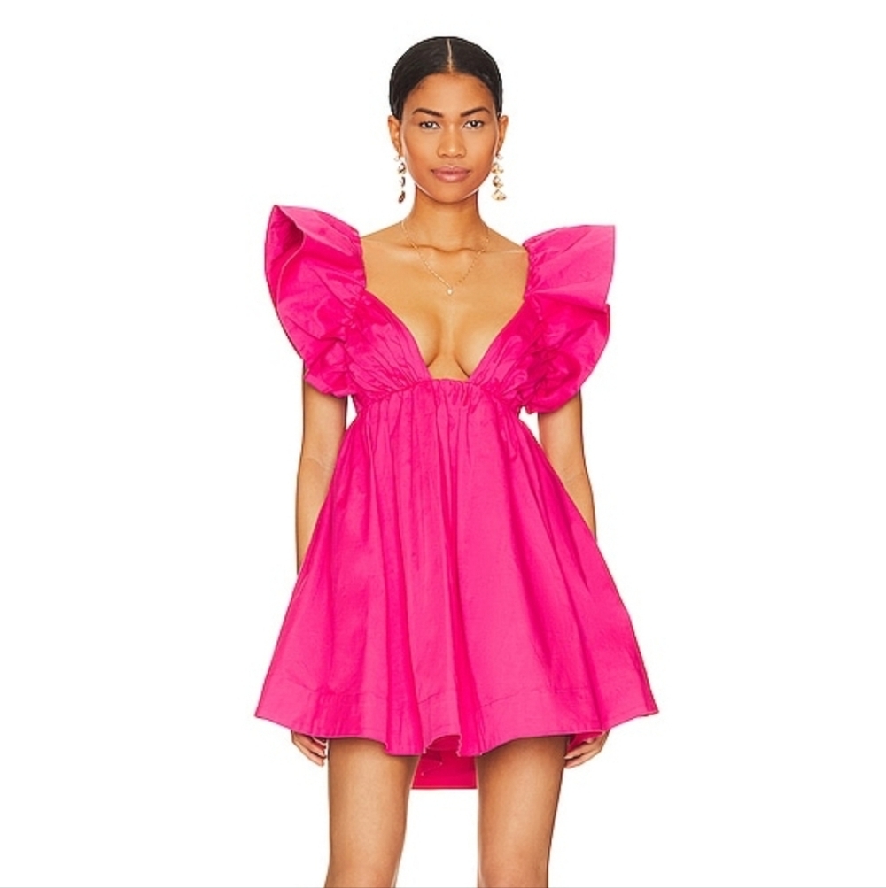For Love & Lemons Clementine Mini Dress In Pink NWT